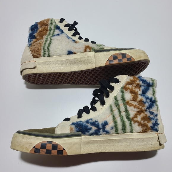 Vans Shoes Vans Sk8-Hi Reissue Mixed Textile Shoes Mens 6.0 Women's 7.5 - Picture 7 of 15